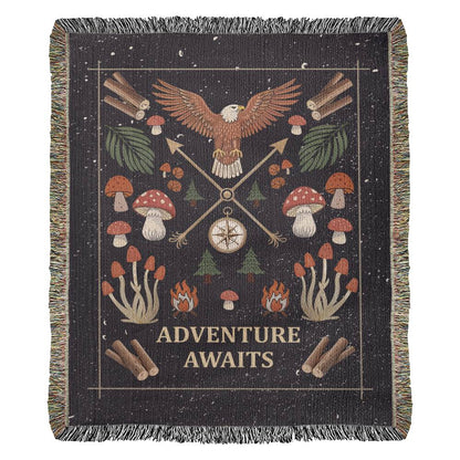 Adventure Awaits - Woven Blanket